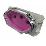 Módulo Tomada 20a   - Novara Rosa Fosco Cromado